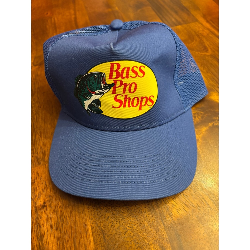 Bass Pro Shops Blue Mesh Trucker Hat Snapback One‎ Size Fits Most Cap